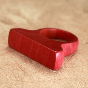 Pink Ivory Wood Ring No. 27 Size 8 11-13-2012 image 3