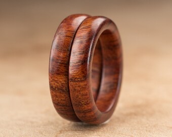 Size 5 - Stacking Mopani Wood Rings No. 133