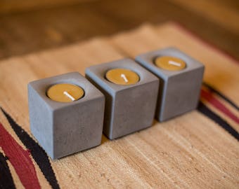 Concrete Candle Holder - Tea Light Candle Holder