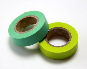 mt Washi Masking Tape - Mint Green - single 15m roll