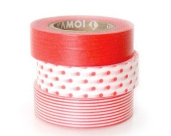 mt Washi Masking Tape - Orange Stripes - single 15m roll