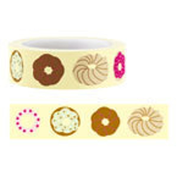 25% off sale - Funtape Masking Tape - Colourful Doughnuts