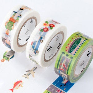 CLEARANCE SALE - 25% OFF - mt Washi Masking Tape - Work Occupations, Vehicles or Places - Kids