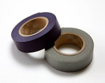 mt Washi Masking Tape - Silvery Grey - single roll (15m)