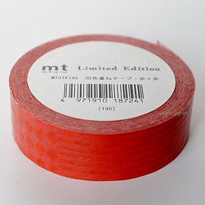 CLEARANCE SALE - 25% OFF - mt Washi Masking Tape - Red Squares Collage - Screen Print - Limited Edition