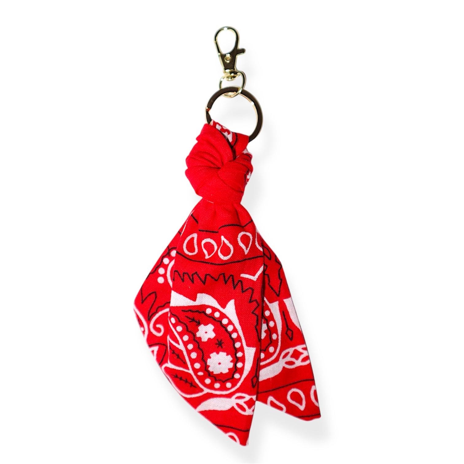 Hand-sewn Bandana Keychain: Western Boho Charm - Etsy
