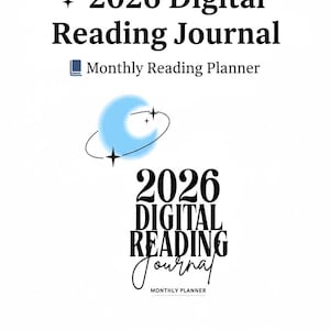 2026 Digitales Lese-Tagebuch für iPad & Tablet | Book Tracker Monatsplaner GoodNotes Template Log