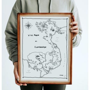 Carte du Vietnam et du Cambodge