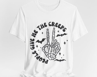 Creepy Skeleton Peace Sign Tee