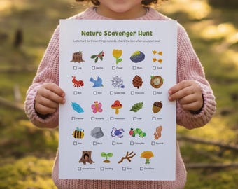 Nature Scavenger Hunt Printable for Kids