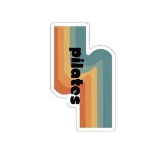 Retro Pilates Sticker, High Vibes, Waterproof Water Bottle Sticker, Great Gift for Pilates Enthusiasts and Instructors