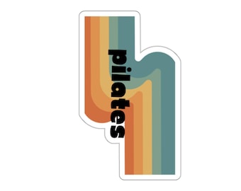 Retro Pilates Sticker: Waterproof Vinyl Decal