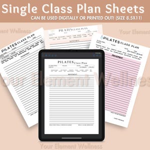 Basic Pilates Class Plan Sheets - Etsy