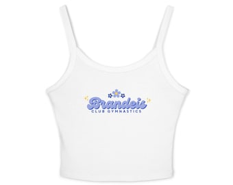 Top Brandeis Blue Daisies | College Spirit Spaghetti Strap