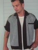 Men's Rockabilly Shirt Jac Black & White Plaid 1950's Style 