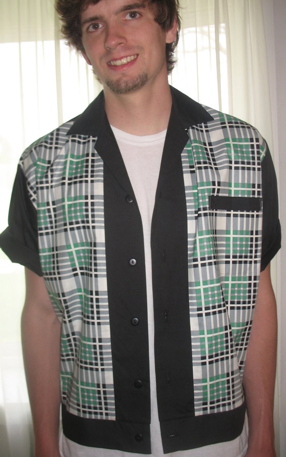 Camicia Rockabilly uomo Jac Vintage Fabric stile anni 50 Etsy