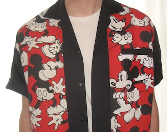 Men's Rockabilly Shirt Jac Mickey Mouse