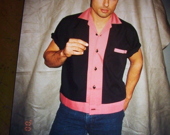 Rockabilly Pink and Black Shirt Jac