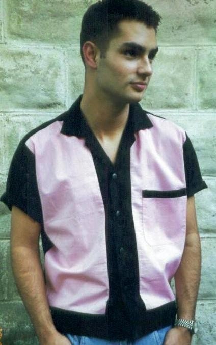Men's Rockabilly Shirt Jac Pink & Black - Etsy