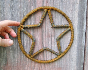 Metal Star Rebar welded , wall, shop or fence decoration