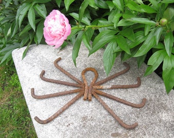 Metal spider,rebar sculpture, shop, garden or fence decor