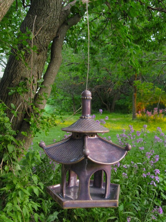 The Samurai Pagoda Bird Feeder Etsy