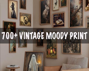 Vintage Halloween Prints: Spooky Ghosts, Skeletons, and Pumpkins (Digital Download)