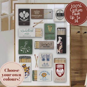 CUSTOM MATCHBOOK ART Personalized Matchbook Poster for Gifts Aesthetic Matchbook Printable Gift, Valentine’s Day, Anniversary gift