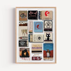 Custom Matchbook Art Print: Personalized Retro Wall Decor