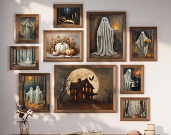 Mega pakiet upiornych nadruków na Halloween: Gotyckie dekoracje jesienne (do pobrania w wersji cyfrowej)