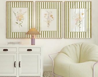 Watercolor Wildflower Prints Set: Boho Floral Gallery Wall (Digital Download)