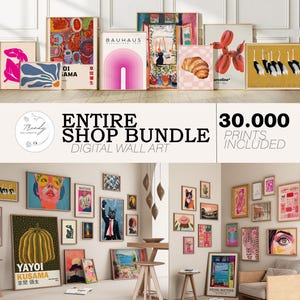 WHOLE SHOP SALE, 30.000 Mega Bundle Wall Art, Gallery Wall Art, Printable Wall Art, Eclectic Gallery Set, Maximalist Wall Art, Trendy Prints