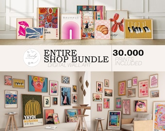 ENTIRE SHOP SALE, 30,000 Mega Bundle, Printable Wall Art, Gallery Wall Set, Bundle Wall Art, Trendy Maximalist Posters,  Vintage Art
