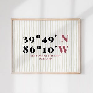 Custom Coordinates Print: Personalized Location Art (Digital Download
