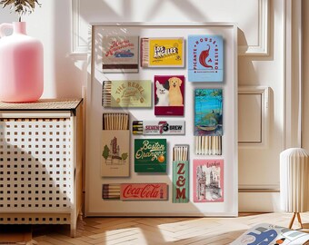 Custom Matchbook Art Print | Personalized Retro Wall Decor (Digital Download)