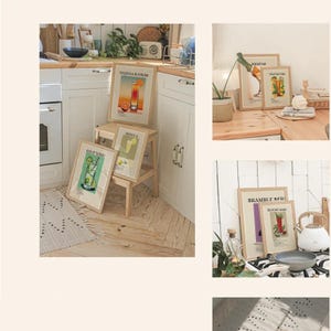 Set van 20 cocktailprints, klassieke cocktailkunst aan de muur, minimalistische alcoholprints, barwagen decor, retro cocktailprint, barwagen kunst aan de muur