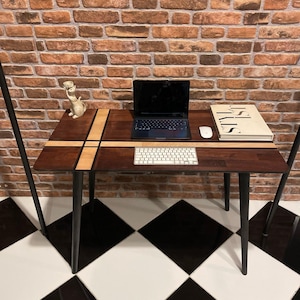 Modern Wood Study Desk Home Office Desk