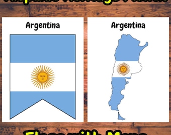 Spanish‑Speaking Countries Flags Posters | Classroom Geography Printable | Hispanic Heritage Month Decor  | Instant Digital Download