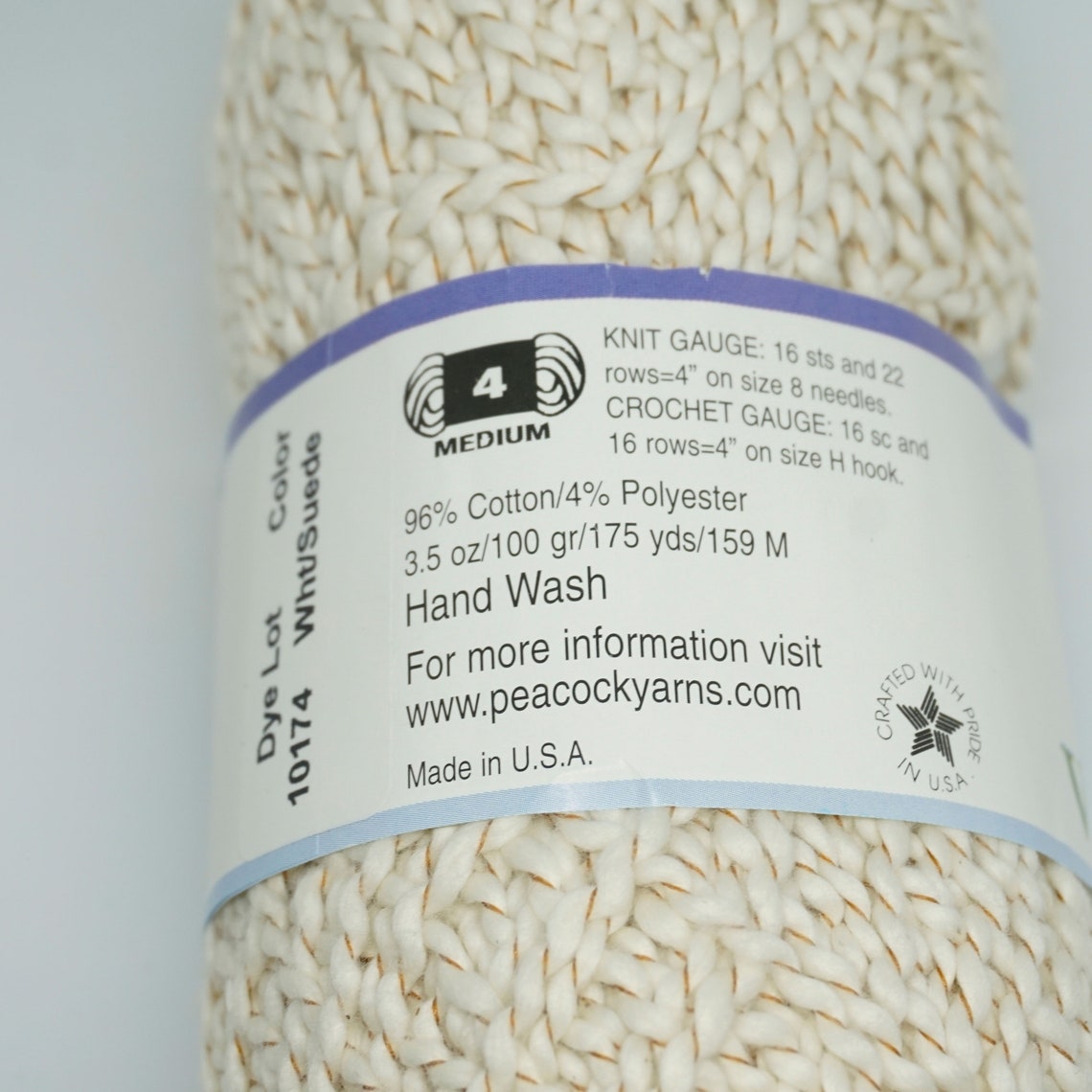 Destash Yarn, Peacock Yarns Winter Cotton, Cotton Knitting Yarn