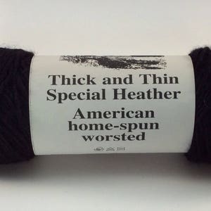 deSTASH, Country Classic Knitting Yarn, Thick and Thin yarn, Homespun Worsted, Black knitting yarn, brown sheep company yarn, yarn to felt image 2