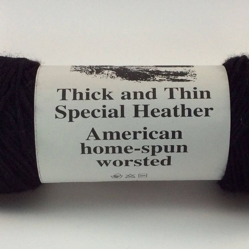 deSTASH, Country Classic Knitting Yarn, Thick and Thin yarn, Homespun Worsted, Black knitting yarn, brown sheep company yarn, yarn to felt image 2