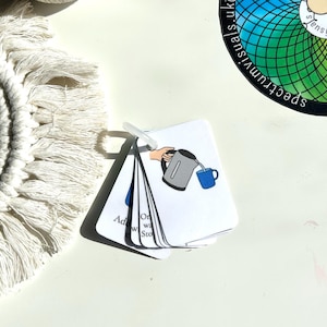 6 per pak: een kopje thee of koffie zetten visuele ondersteuning voor thuis: flashcards en magneten