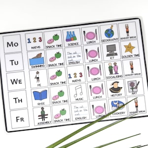 Visueel tijdschema voor autisme en ADHD: ondersteuningsvragen voor school