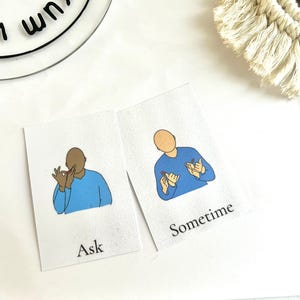 72 pk BSL algemene woorden en zinnen Britse gebarentaal visuele ondersteuning dove flashcards en magneten