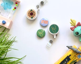 Disability Awarness Accessories; Retractable Lanyard Clip; Badge; Pin; Compact Mirror
