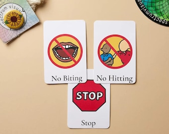 Managing Behavior Visual Aids: PEC Cards, Flashcards & Magnets
