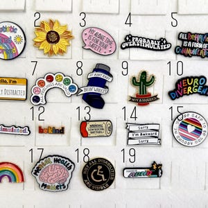 Insignias esmaltadas de concientización sobre discapacidad, pins, recursos neurodivergentes, accesorios, solo por diversión
