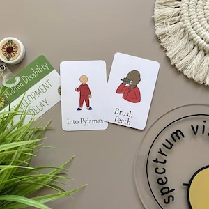 5pk of bedtime routine visual support aids for autism adhd neurodivergence SEND