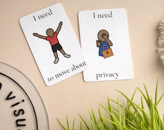 Autism Visual Prompt Cards: Communication Support for ADHD, SEN 15pk