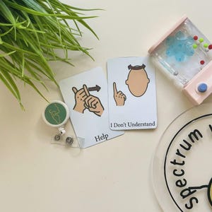 6pk British Sign Language Flashcards: Basic Needs Communication, Visual Supports